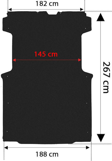 Rezaw Plast Πατάκι Καρότσας Τύπου Σκαφάκι για Citroen Jumper 2006 2014 Μαύρο