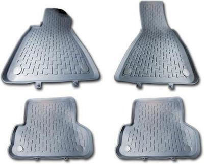 Auto Gs Satz Vorder- und Hintermatten Wannenartig 4Stück aus Gummi für BMW Serie 2 Gray