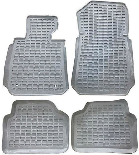 Auto Gs Satz Vorder- und Hintermatten Wannenartig 4Stück aus Gummi für BMW Serie 2 Gray