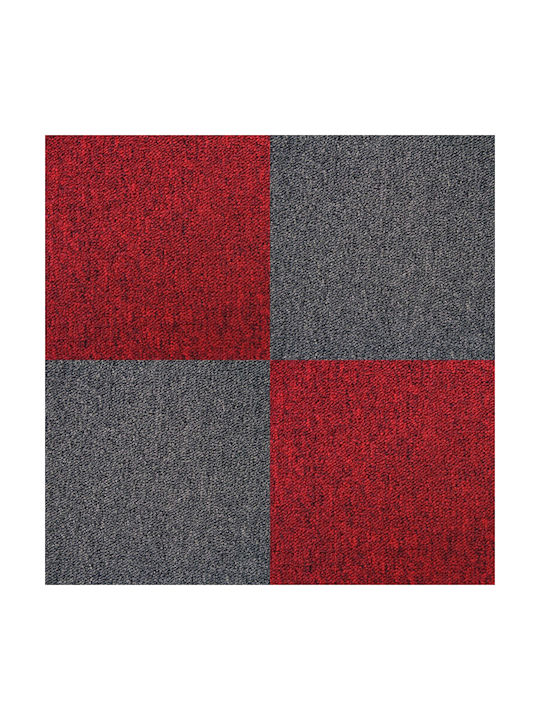 40 X Carpet Tiles 10m2 Scarlet Red & Charcoal Black