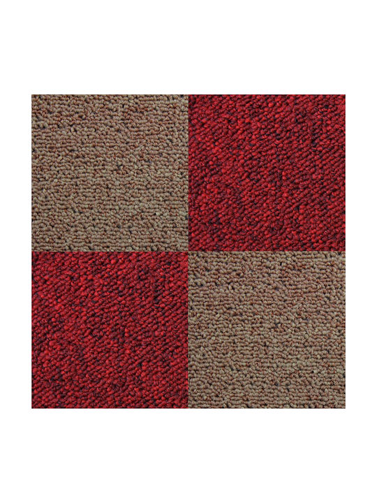 40 X Carpet Tiles 10m2 Scarlet Red & Sand