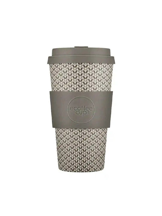 Ecoffee Cup Said Beedle Bamboo Cup with Lid Brown