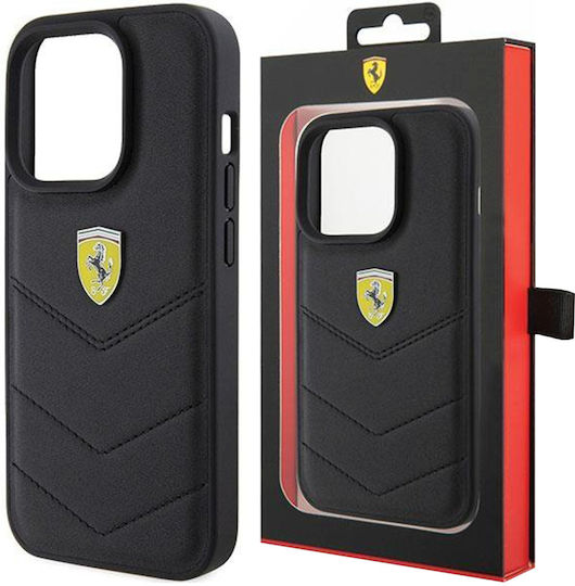Ferrari 6.1" Back Cover Plastic Black (iPhone 15)