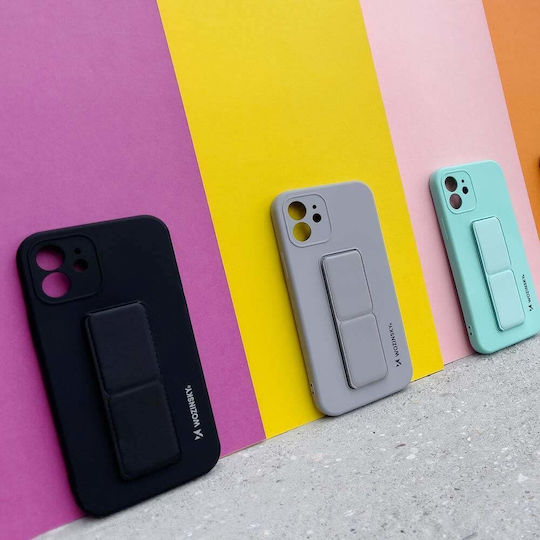 Wozinsky Kickstand Flexible Back Cover Σιλικόνης Γκρι (Galaxy S21 Ultra 5G)
