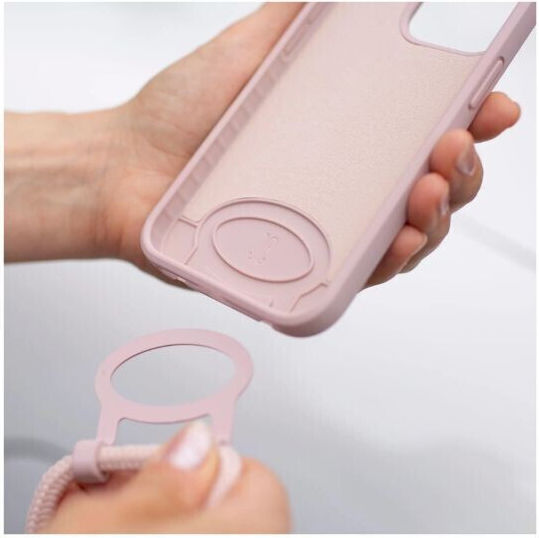 Just Elegance PopGrip Back Cover Silicone Rose Breath (iPhone 14 Pro)