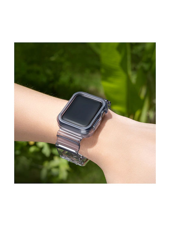 Hurtel Light Set Case & Каишка Силикон Черен (Apple Watch 44/45/46mm/Ultra 49mm)