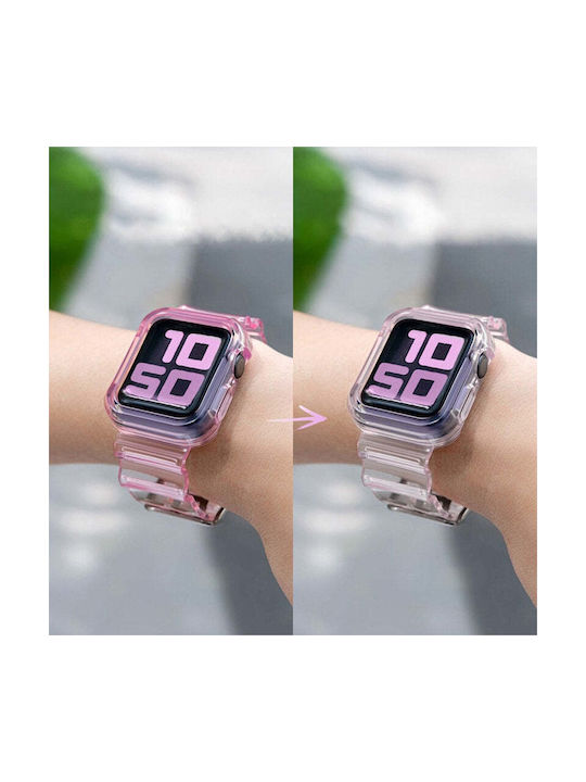 Hurtel Light Set Case & Каишка Силикон Черен (Apple Watch 44/45/46mm/Ultra 49mm)