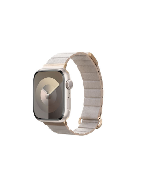 Crong Strap Synthetic Leather Beige (Apple Watch 38/40/41/42mm) CRG-40ECL-BGE