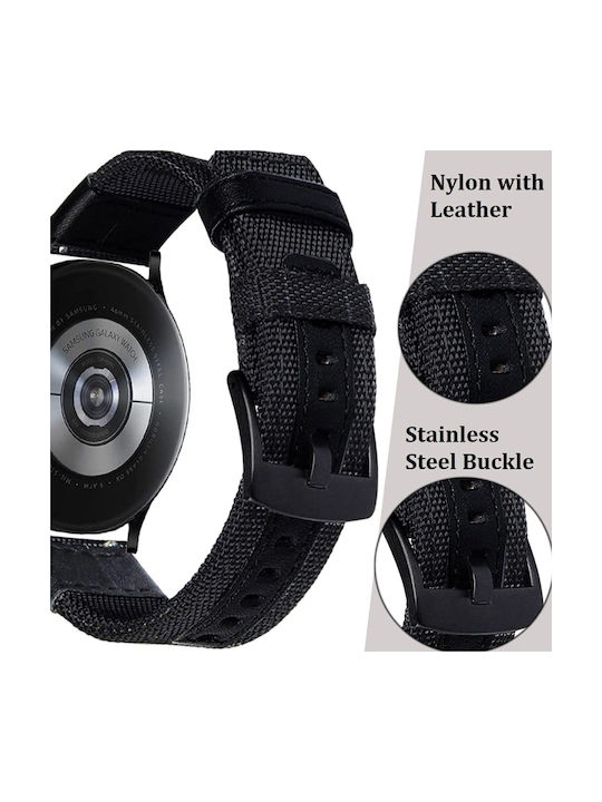 Leather Nylon Каишка Кожа Кафяв (Amazfit T-Rex)