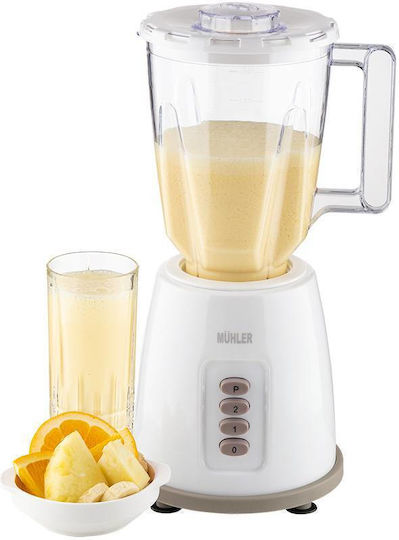 Muhler Μπλέντερ με Πλαστική Κανάτα 1.5 lt 500W Γκρι MB-155