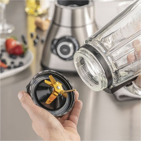 Caso Μπλέντερ με Γυάλινη Κανάτα 1.75 lt 1800W Inox 3619