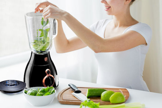 Berlinger Haus Μπλέντερ για Smoothies με Γυάλινη Κανάτα 1.5lt 600W Μαύρο BH-9025