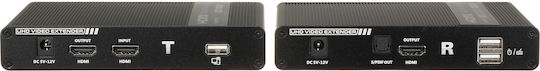 Delta HDMI Extender HDMI+USB-EX-100-4K
