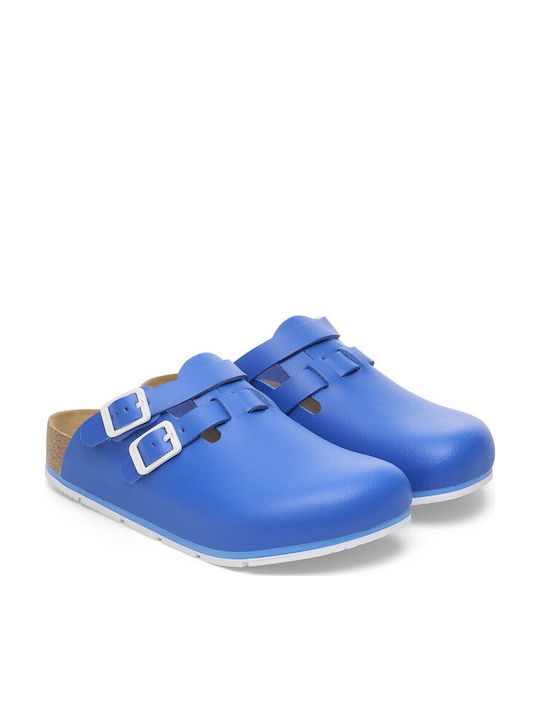Birkenstock Kay Pro Damen Leder Anatomisch Clogs Blau