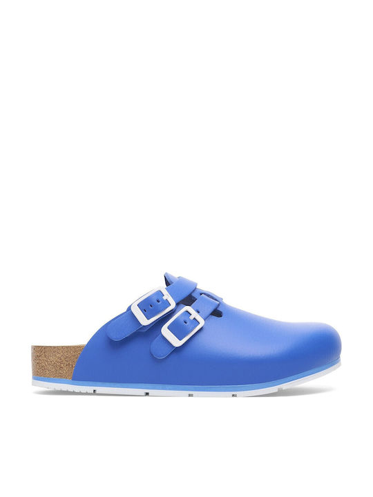 Birkenstock Kay Pro Damen Leder Anatomisch Clogs Blau