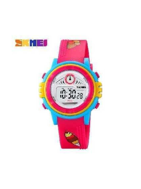 Skmei Kids Digital Watch with Silicone Strap Red