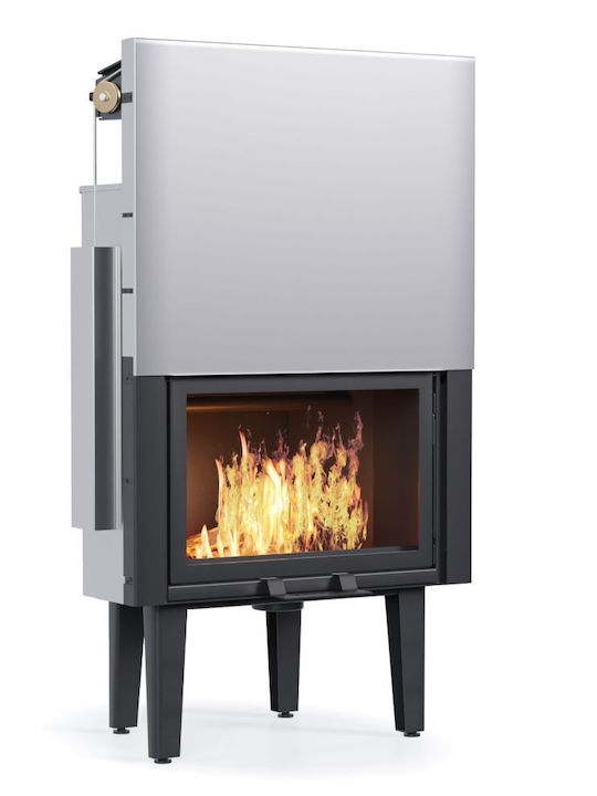 Thermiki ATS Straight Hydro 80 Ενεργειακό Τζάκι Ξύλου Καλοριφέρ 29.5kW Ίσιο με Συρόμενη Ανοιγόμενη Πόρτα