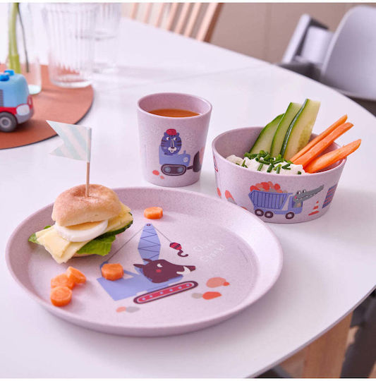Koziol Feeding Set made of Bamboo Gray 3pcs