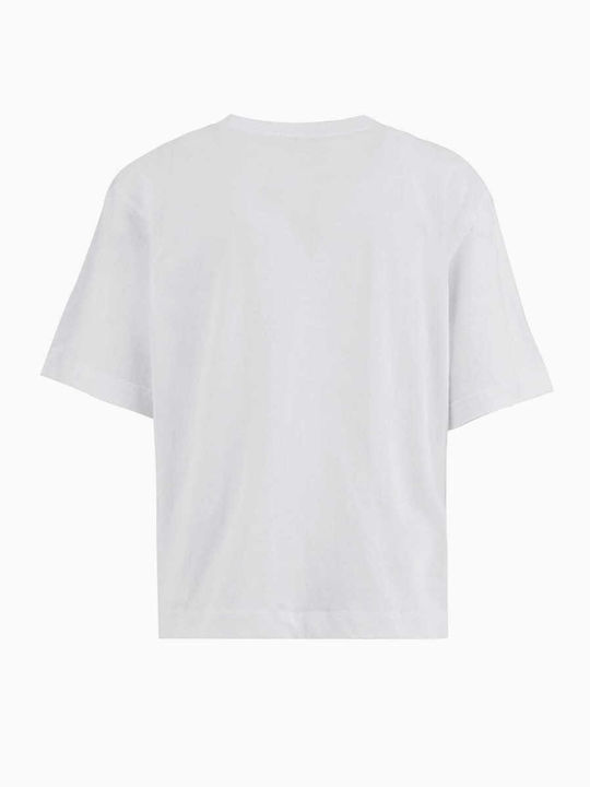 Guess Women's T-shirt Checked White