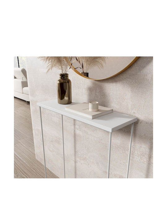 Sary Wooden Console Table White - Matte White L60xW20xH80cm