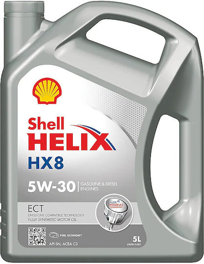 Shell Helix HX8 ECT Συνθετικό Λάδι Αυτοκινήτου 5W-30 5lt