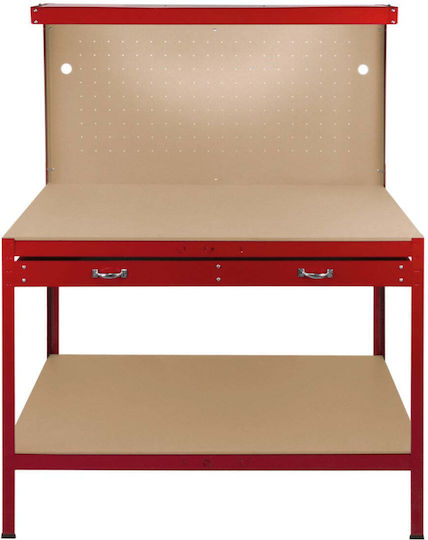Workbench Pegboard Drawer & Light Â€“ Red