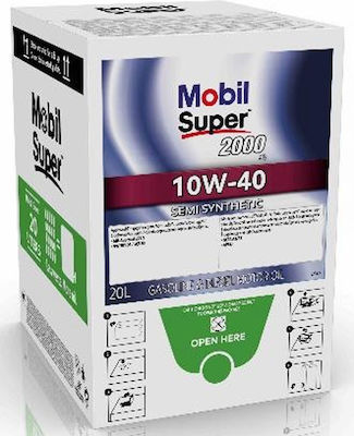 Mobil Ημισυνθετικό Λάδι Αυτοκινήτου Super 2000 X1 10W-40 A3/B3 20lt