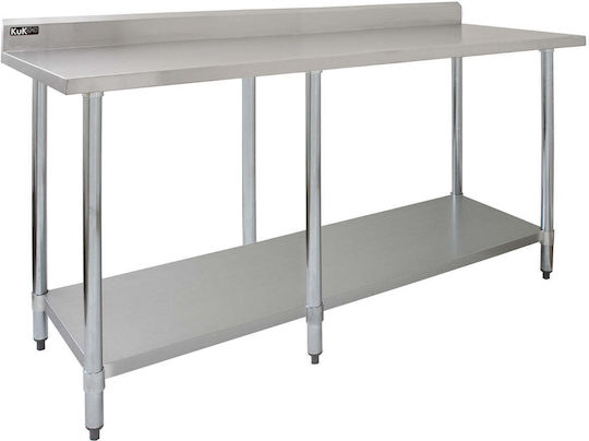 Commercial Stainless Steel Work Table 7ft Wide