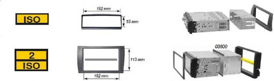 DIN Fascia Panels 2 Din for Skoda Fabia 2000 - 2007 for Skoda Fabia 2000 2007