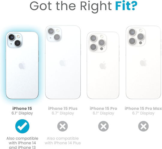 Speck Presidio Perfect-clear Back Cover Plastic Transparent (iPhone 15)