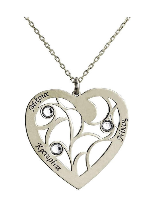 Goldsmith Halskette Baum aus Silber mit Zirkon