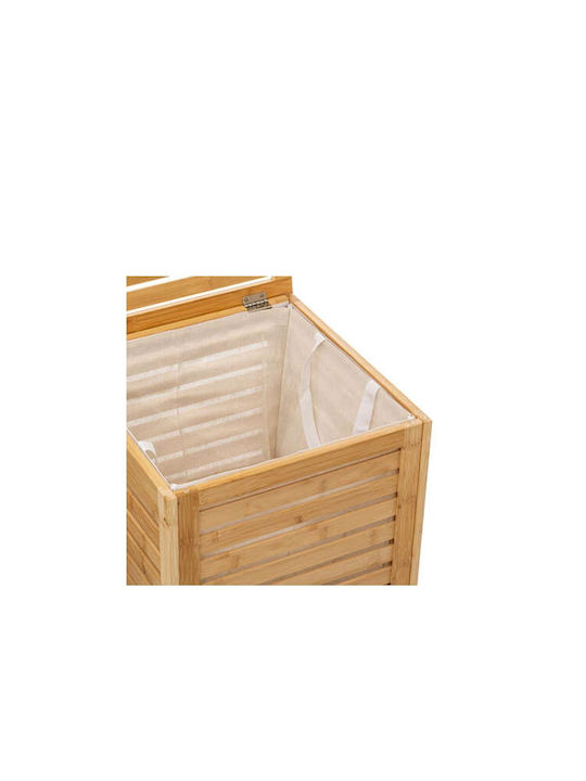 Atmosphera Καλάθι Απλύτων Bamboo 65lt με Καπάκι 40x40x58cm Καφέ