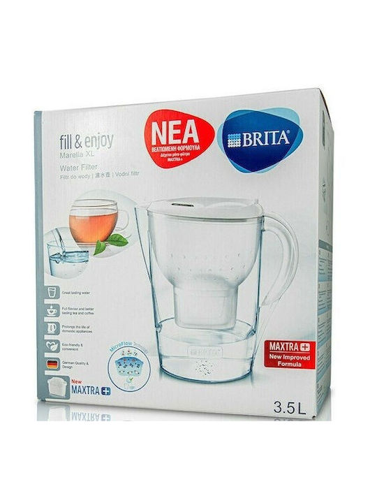 Brita Marella XL Plastic Jug White with Filter 3500ml