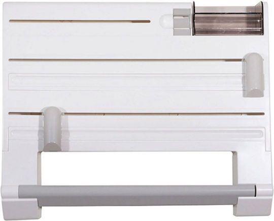 Wall Mounted Plastic Roll Dispenser White 38x6.5x30.5cm AT0000729
