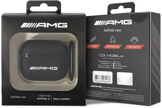 Mercedes-Benz AMA3SLWK Leather Case with Keychain Black for Apple AirPods 3