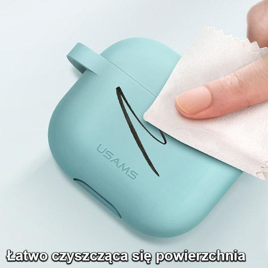Usams BH741 Калъф с кука в Розов цвят за Apple AirPods 3