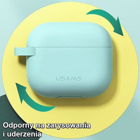 Usams BH741 Калъф с кука в Розов цвят за Apple AirPods 3