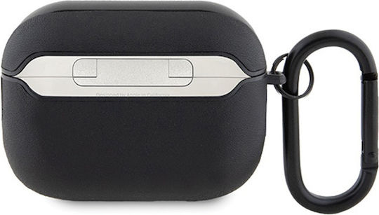 Mercedes-Benz White Logo Hülle Leder mit Haken in Schwarz Farbe für Apple AirPods Pro 2