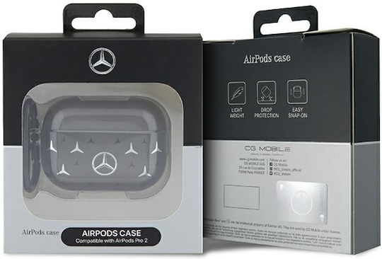 Mercedes-Benz Θήκη Σιλικόνης με Γάντζο σε Μαύρο χρώμα για Apple AirPods Pro 2