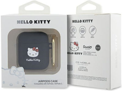 Hello Kitty Hülle Silikon in Schwarz Farbe für Apple AirPods 1 / AirPods 2