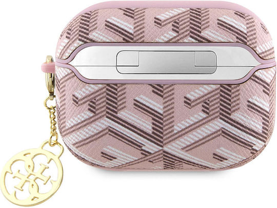 Guess Gcube Charm Hülle Silikon in Rosa Farbe für Apple AirPods Pro