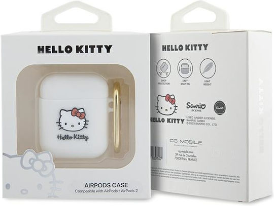 Hello Kitty Калъф в Бял цвят за Apple AirPods 1 / AirPods 2