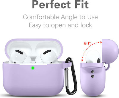 Techsuit Case Silicone in Purple color for Apple AirPods Pro