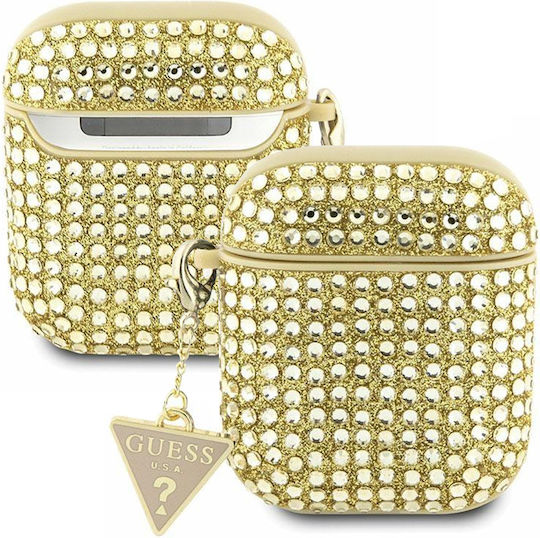 Guess Triangle Charm Θήκη σε Χρυσό χρώμα για Apple AirPods