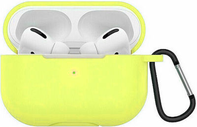 Θήκη Σιλικόνης με Γάντζο Case Yellow for Apple AirPods Pro