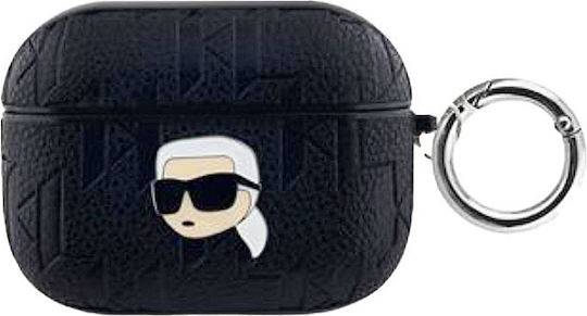 Karl Lagerfeld Karl Head Case Plastic in Black color for Apple AirPods Pro