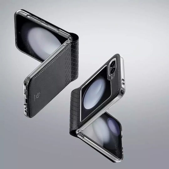 Dux Ducis Задна корица Кожа Черен (Galaxy Z Flip6)