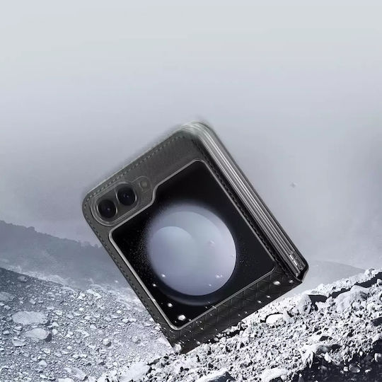 Dux Ducis Задна корица Кожа Черен (Galaxy Z Flip6)