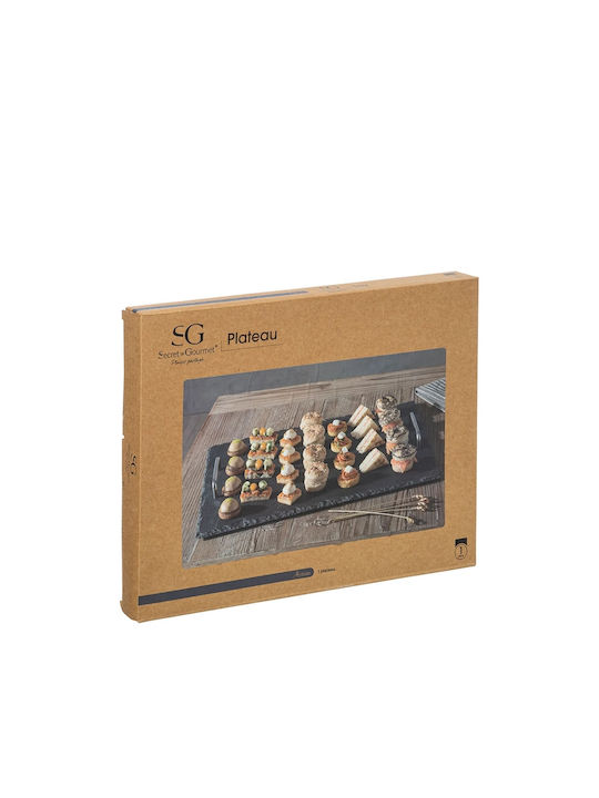 Atmosphera Platou de Servire cu mâner din Piatră 40x30buc 1buc
