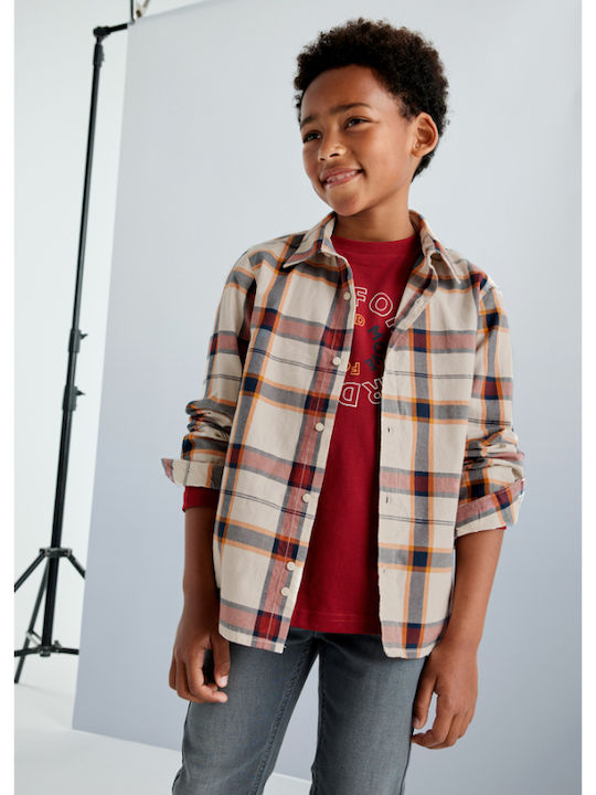 Mayoral Kids Checked Shirt Red